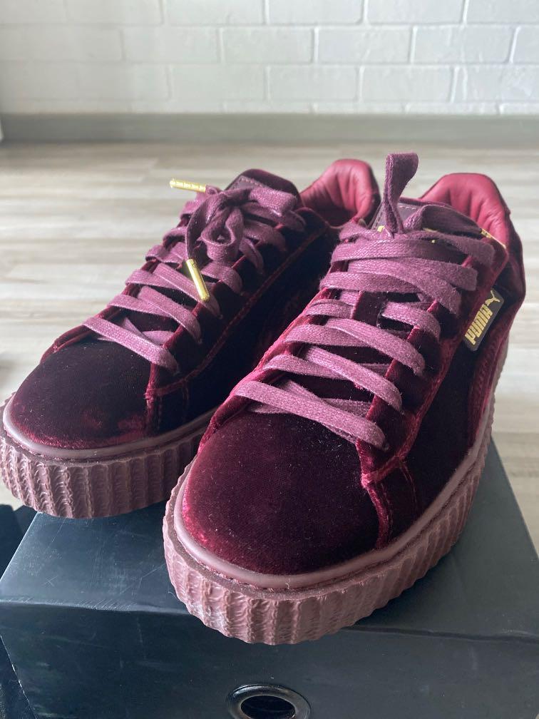 Puma x fenty creeper velvet shoes