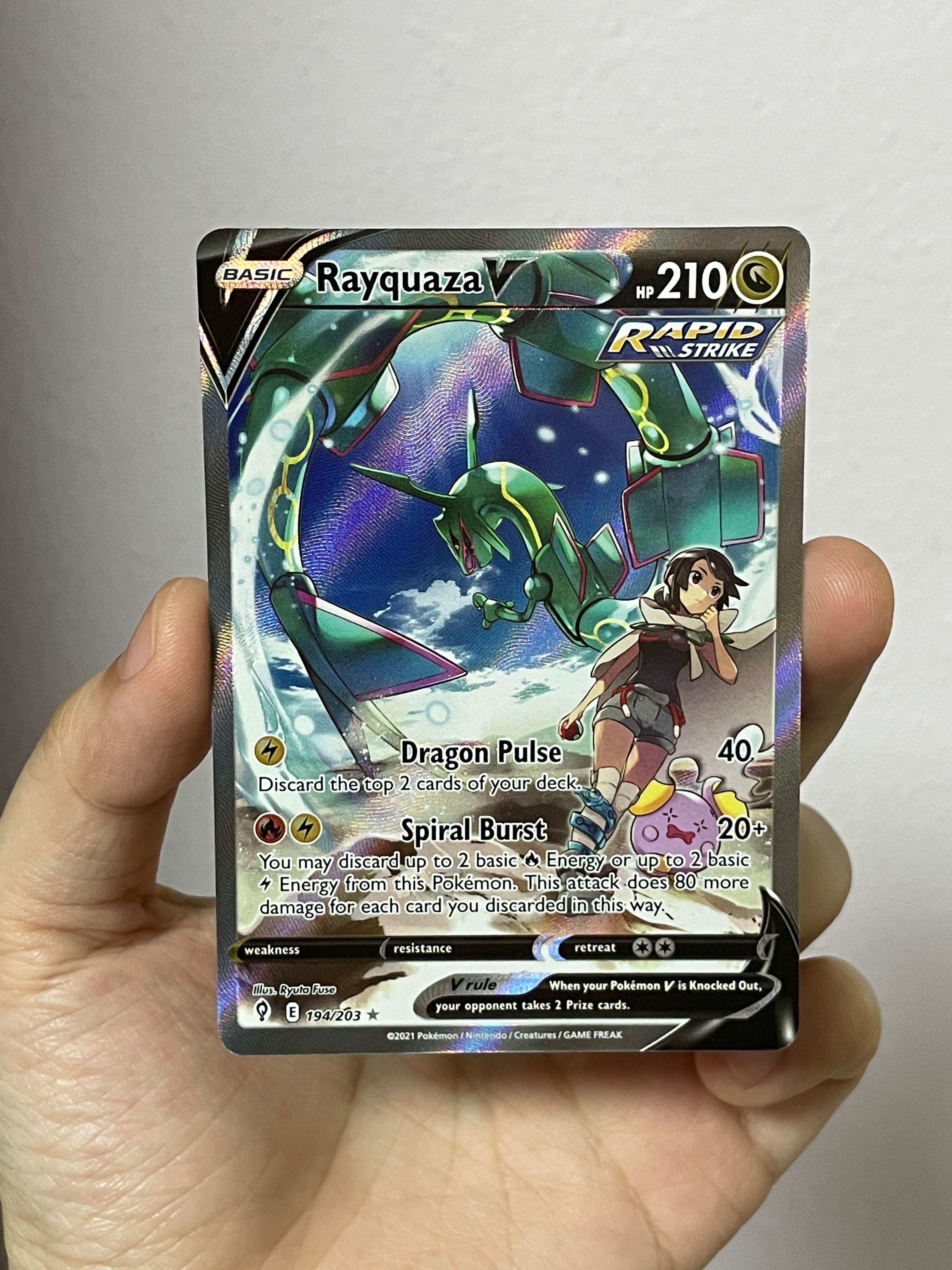 Rayquaza V alternate art alt aa evolving skies not 25th anniversary