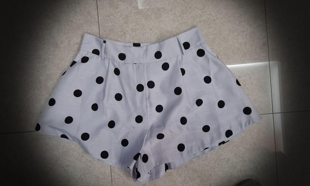 River Island Polkadot Tailored Shorts co ord in blue Women s