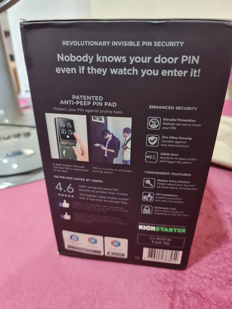 smart lock pin genie pgd728, Furniture & Home Living, Security & Locks