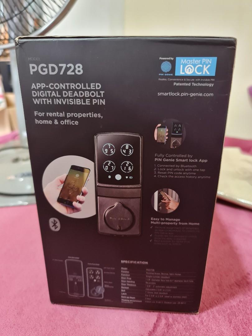 smart lock pin genie pgd728, Furniture & Home Living, Security & Locks