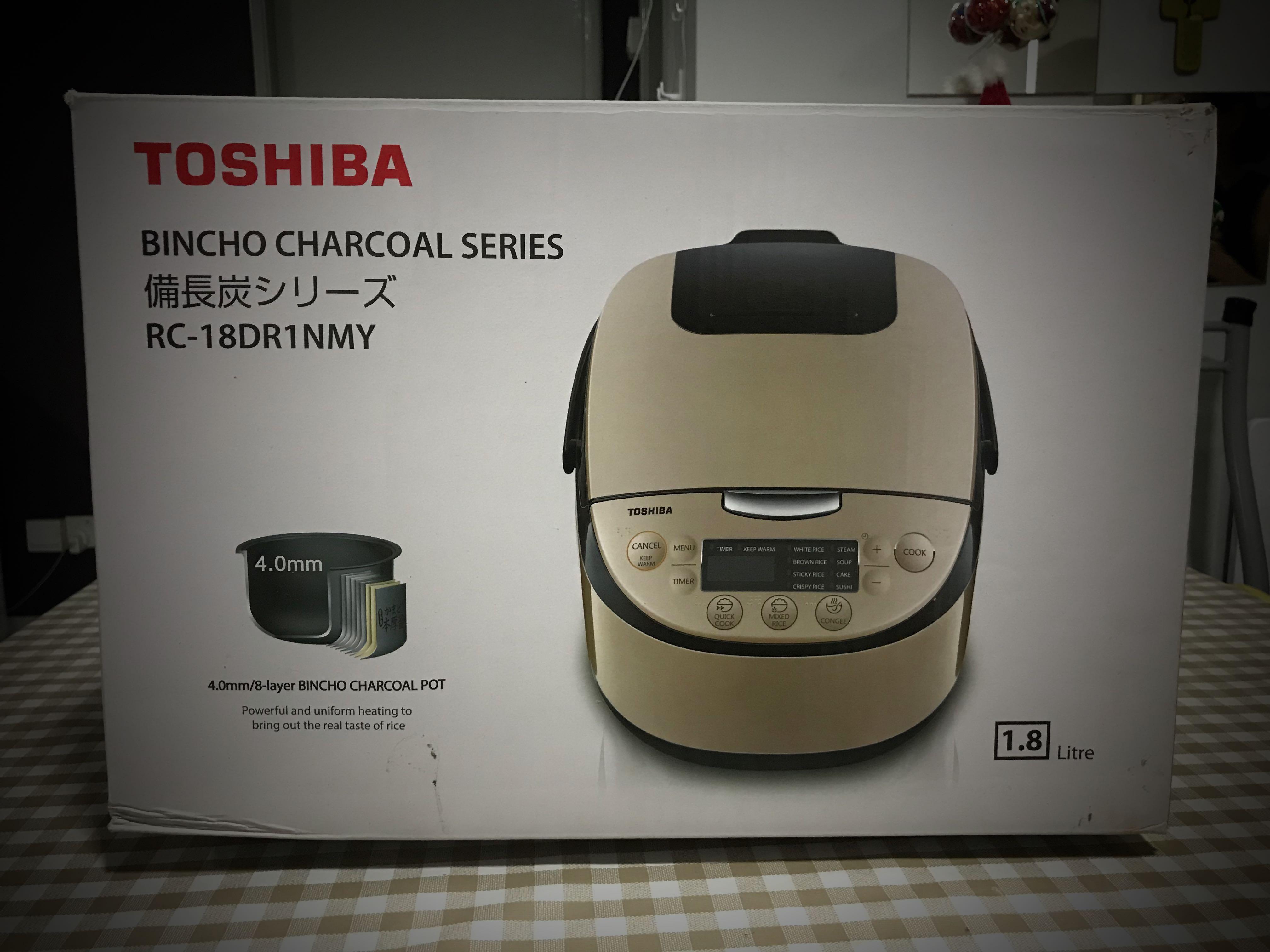 TOSHIBA Bincho Charcoal Series Digital Rice Cooker RC18DR1NMY, TV