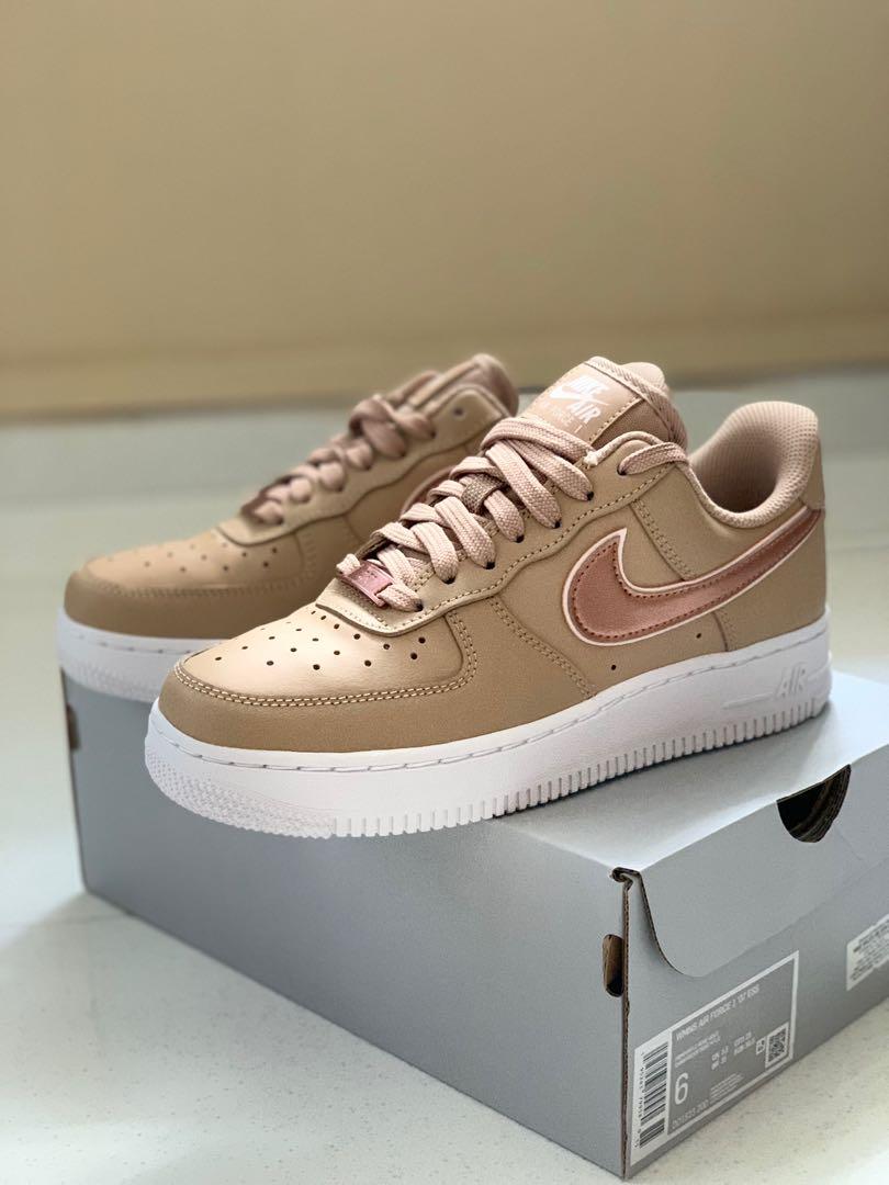 Nike air force 1 womens rose gold shop