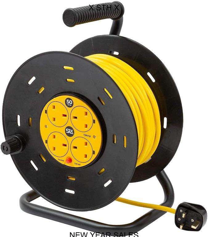 MasterPlug Pro-XT 25metres 240V 4-socket Open Cable Reel – MY Power Tools