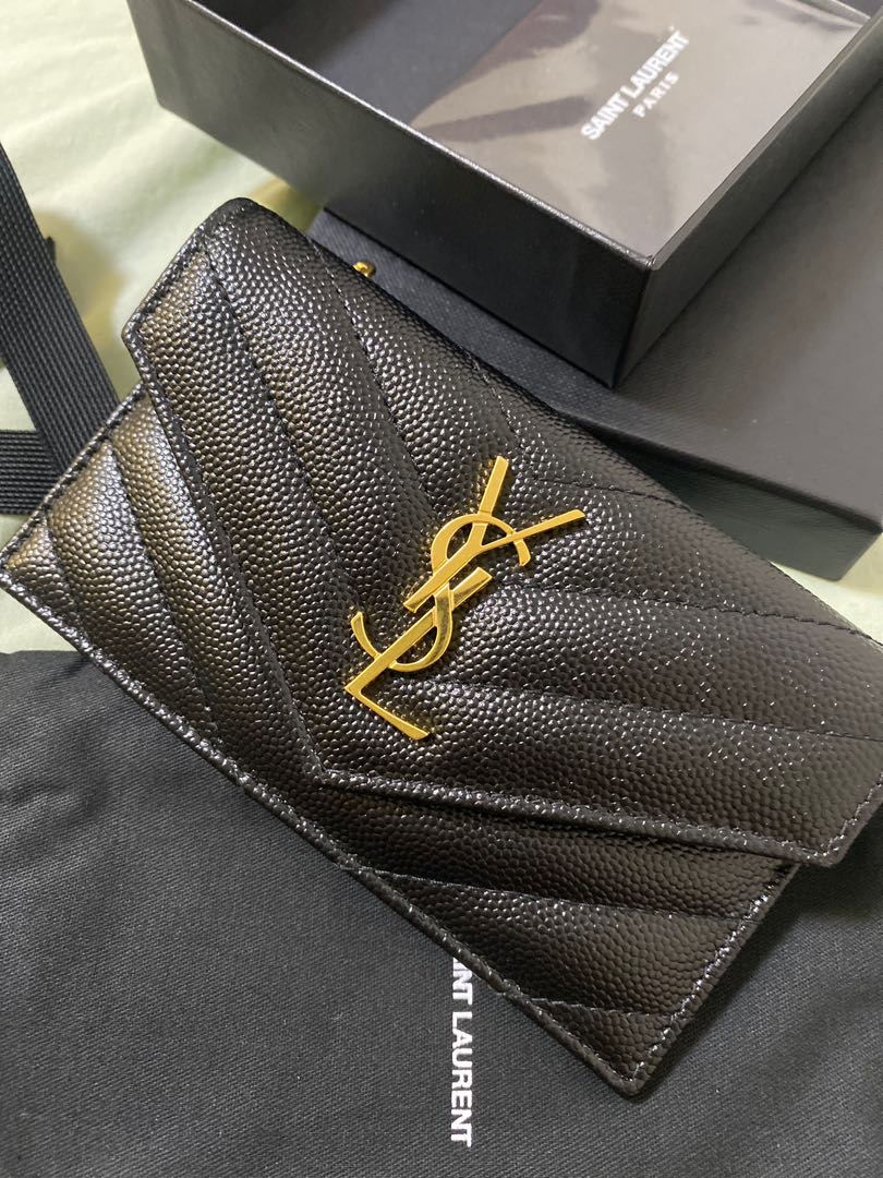 YSL Flap Card Case, Women's Fashion, Bags & Wallets, Wallets & Card