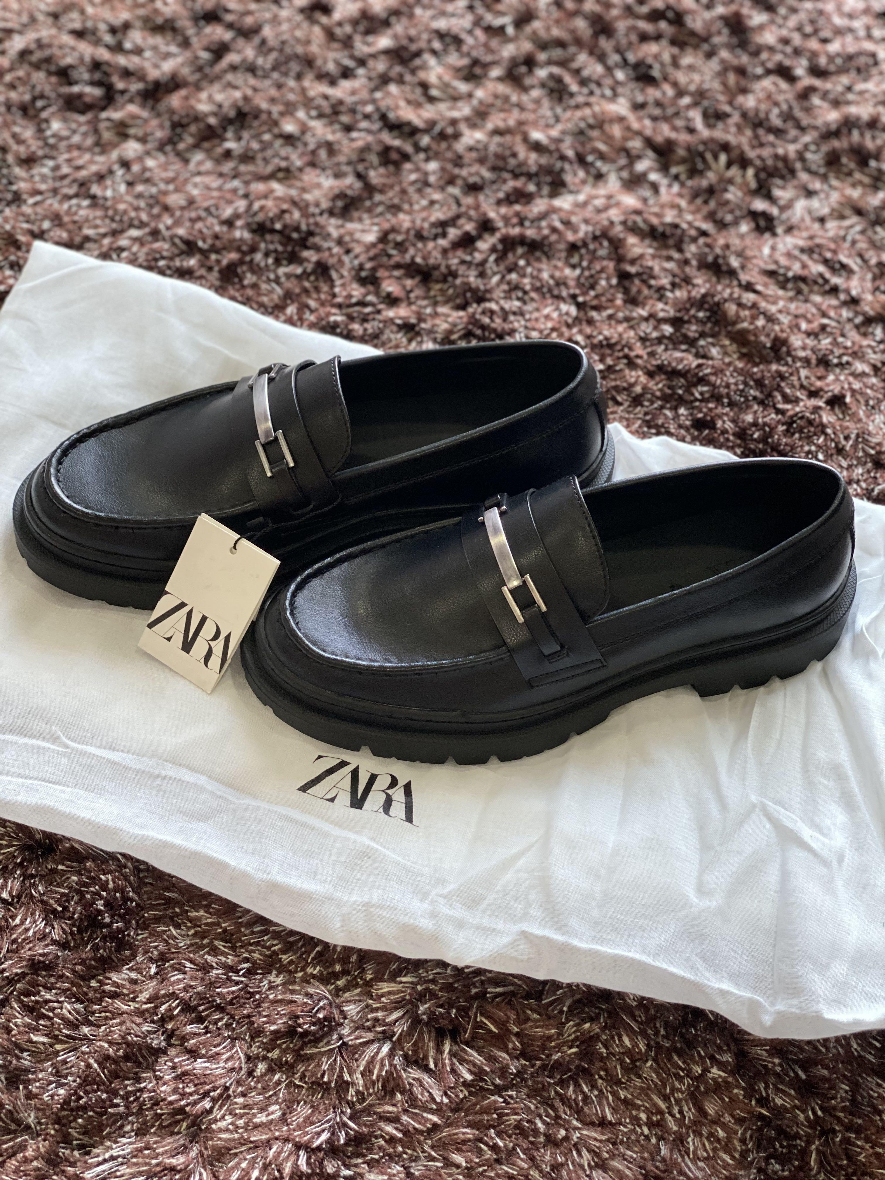 Zara Leather Loafer Black, Men's 