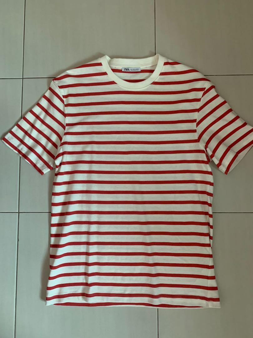 Zara Men STRIPED T-shirt, Men's Fashion 