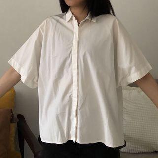 Zara White Shirt Boxy Oversized