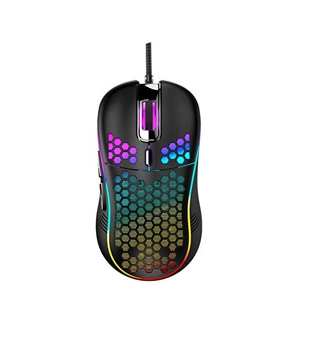 12095) D110 Gaming Mouse RGB Colour Pro 7200 DPI Braided Wire ...