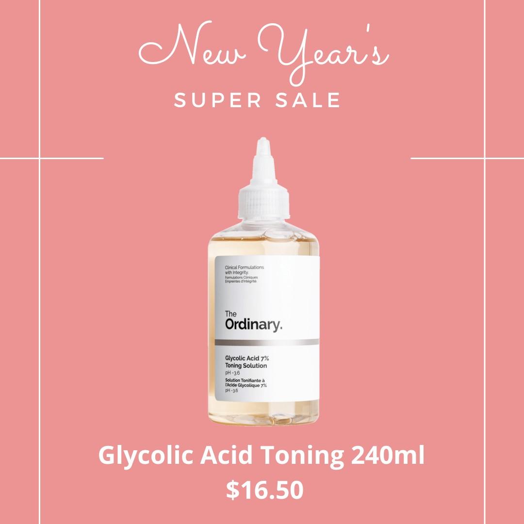 The Ordinary Glycolic Acid 7% Toning Solution, Beauty & Personal Care,  Face, Face Care on Carousell