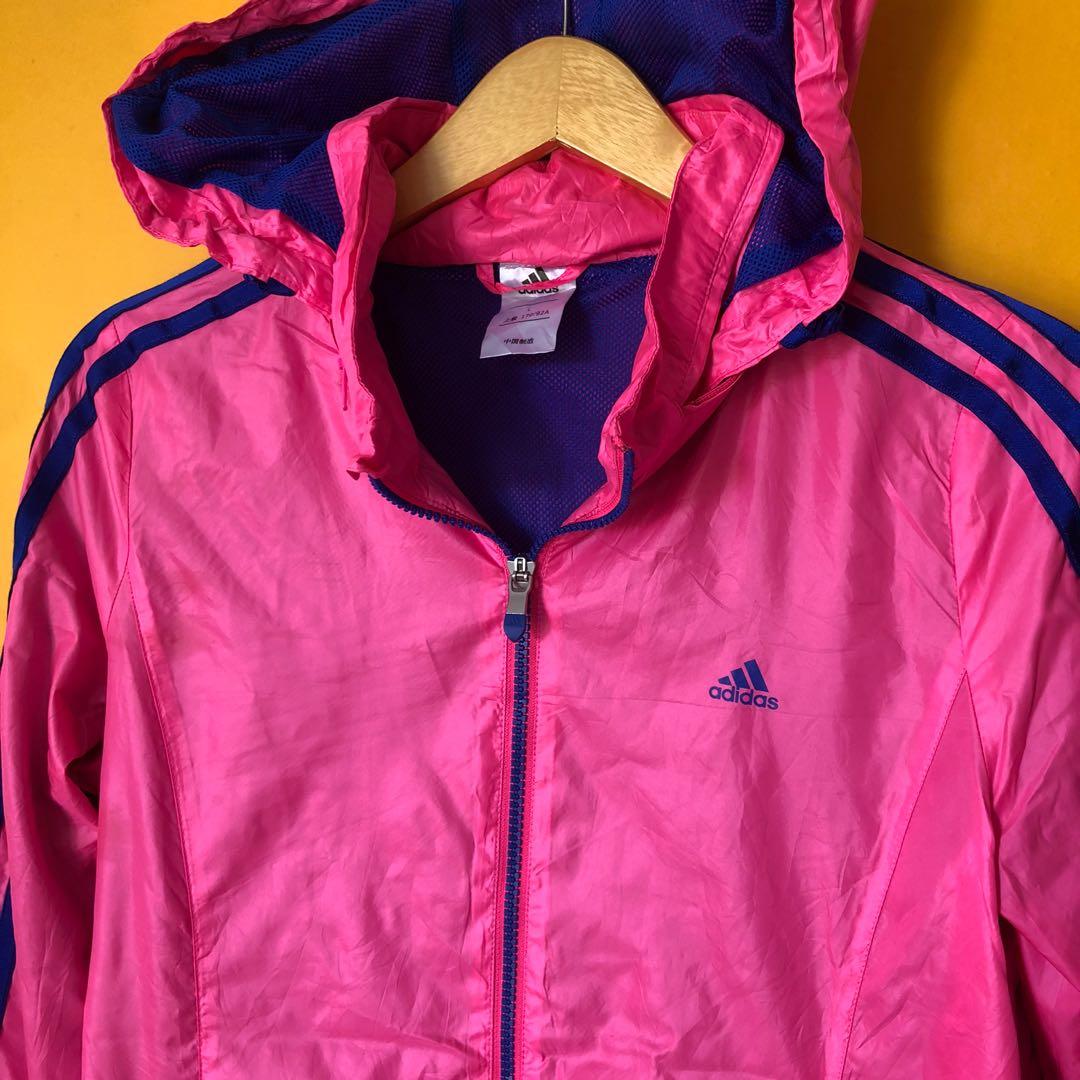 adidas pink running jacket
