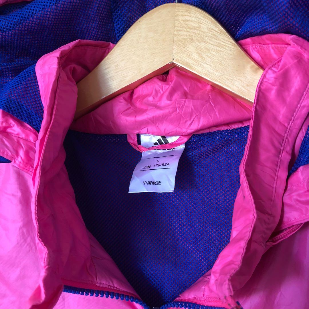adidas pink running jacket