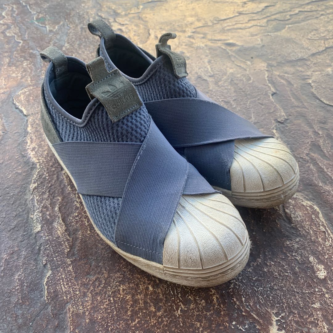 Superstar slip on shoes blue cheap
