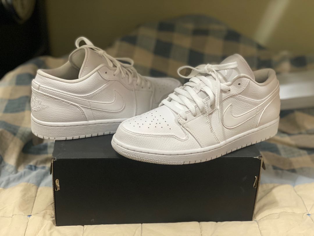 Air Jordan 1 low triple white Men s Fashion Footwear Sneakers