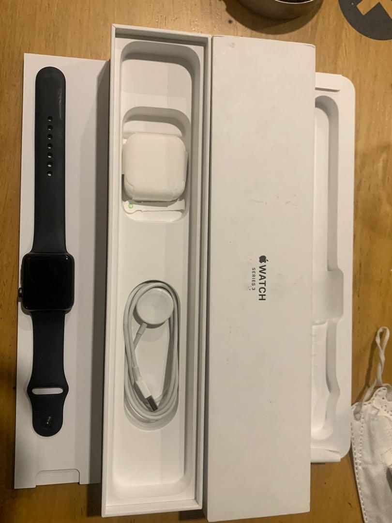 Apple Watch Series 3 42 MM Space Gray Fullset Original Mantap, Elektronik,  Lainnya di Carousell