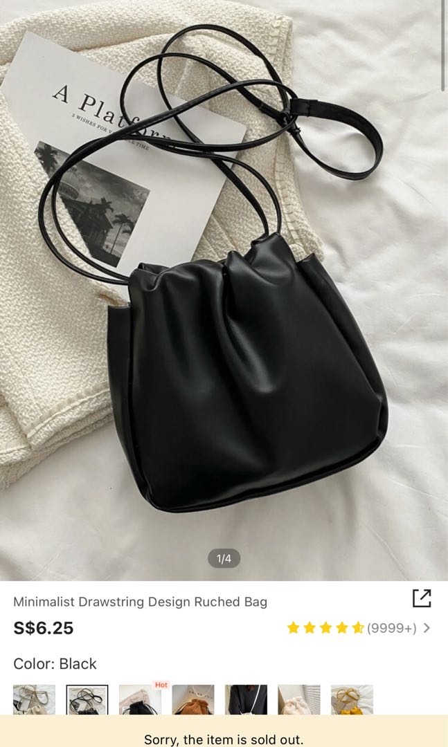 Black Bucket Bag shein, Women's Fashion, Bags & Wallets, Crossbody