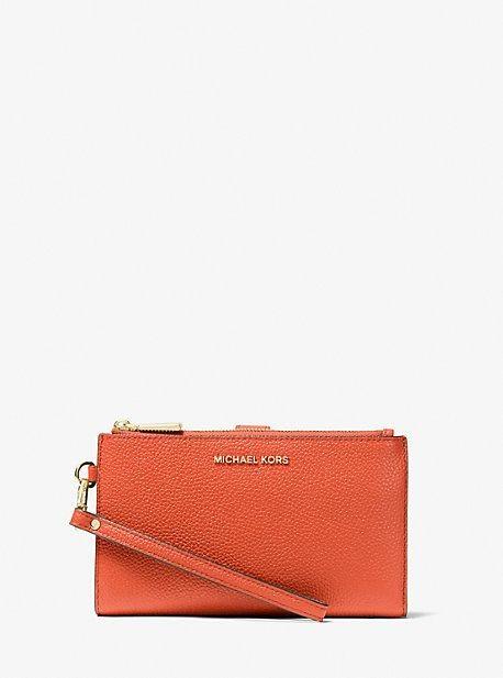 Adele pebbled leather smartphone wallet best sale