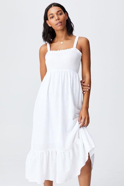 BNWT cotton on white ruffle dress ...