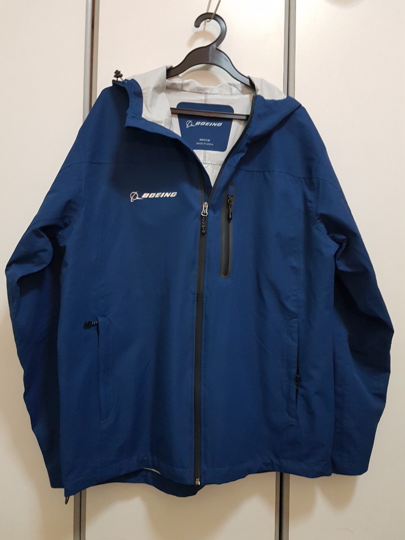 Boeing Original Waterproof Jacket Blue Medium Men s Fashion Coats Jackets and Outerwear on Carousell