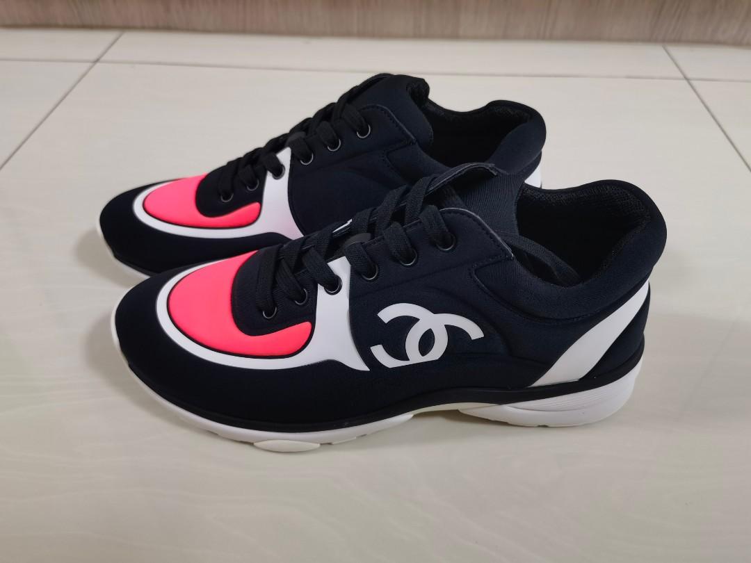 Chanel coral sneakers discount
