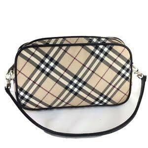 Burberry Nova Check PVC Leather Flap Pochette Bag, Luxury, Bags & Wallets  on Carousell