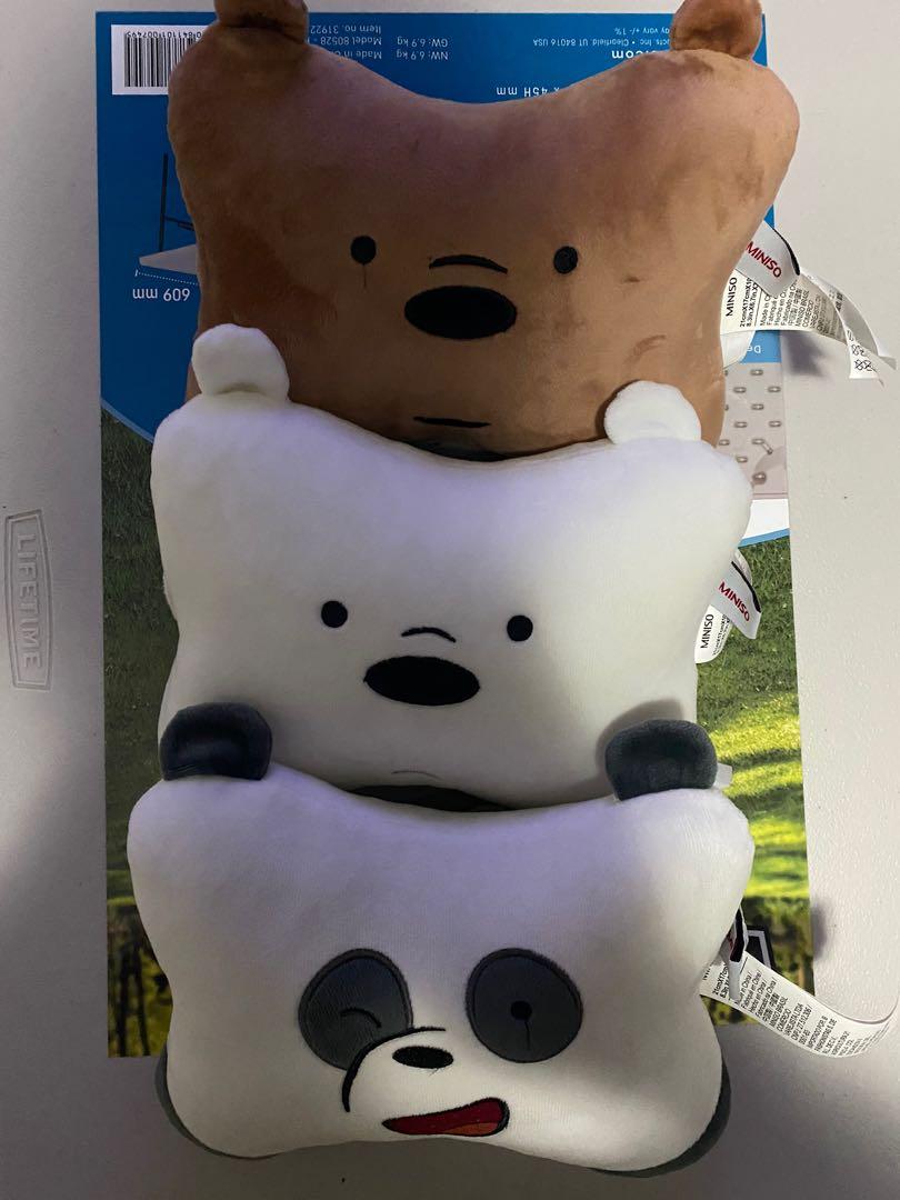 Car Pillow Neck 3Pcs. Miniso We Bare Bears