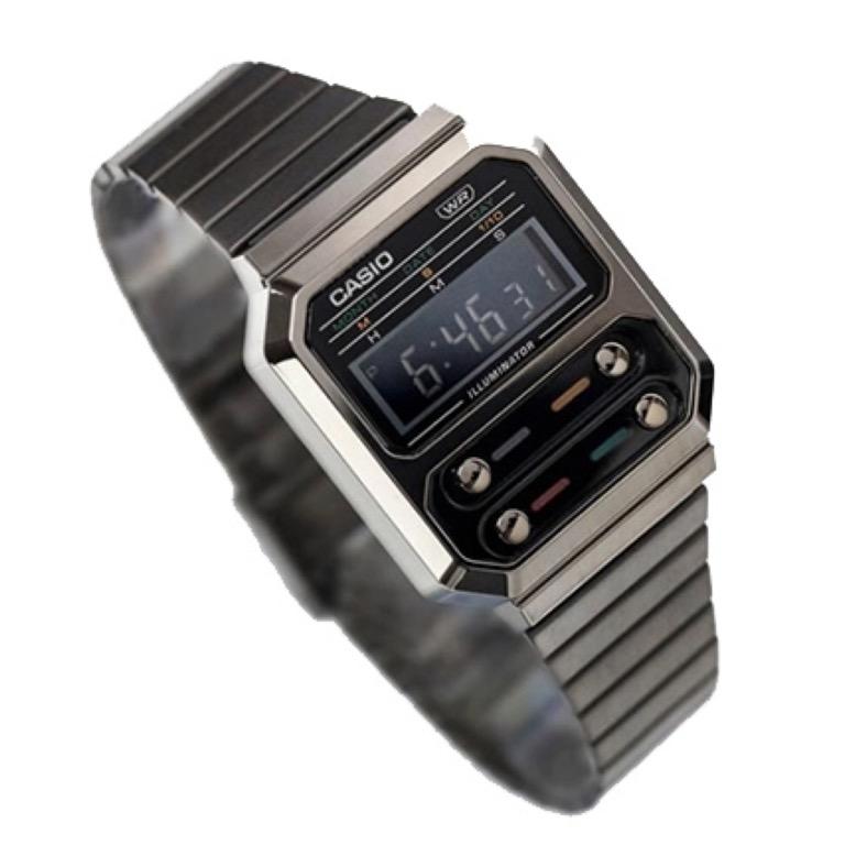 CASIO Vintage series A100WEGG-1A A100WEGG-1ADF, 男裝, 手錶及配件