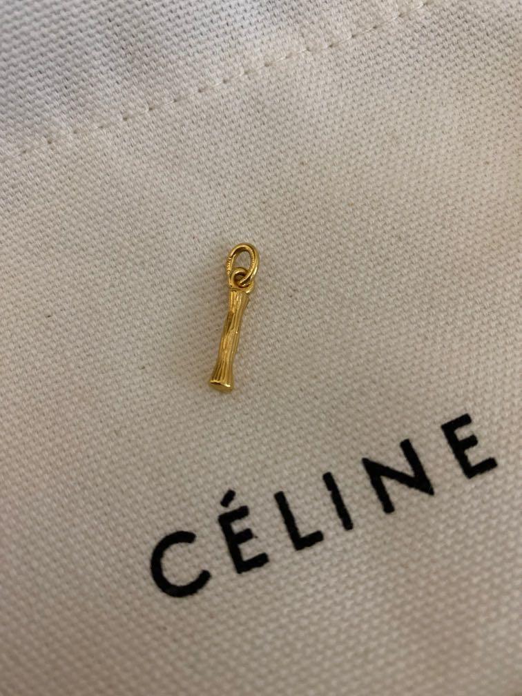 Celine bamboo initial necklace hot sale