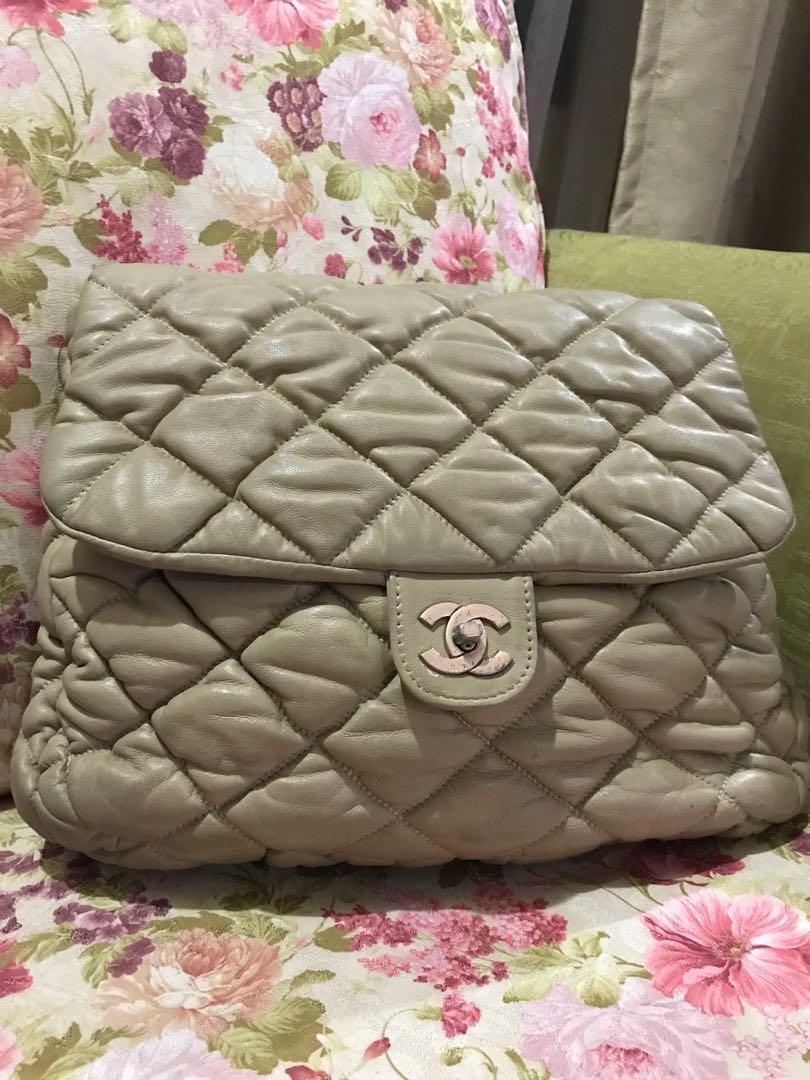 Chanel Bubble Puffy Quilted Hobo Bag, Luxury, Bags & Wallets on