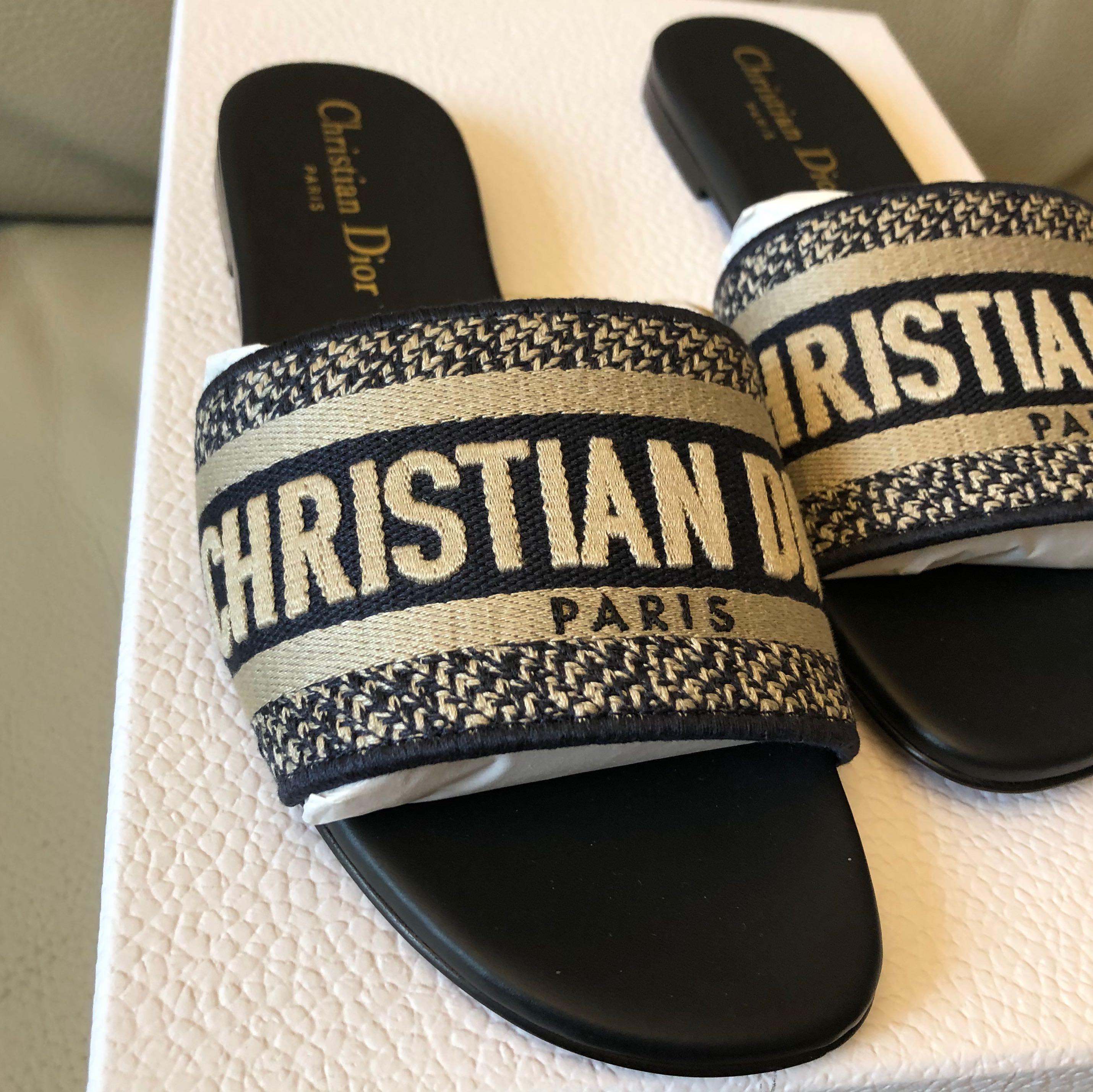 CHEAP AUTHENTIC BNIB Dior Sandals Dior Dway Dior Dway Slides Dior Slippers with Receipt