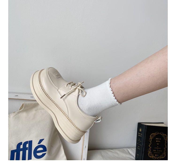 Cream Platform Shoes/Sneakers, Women's Fashion, Footwear, Sneakers on