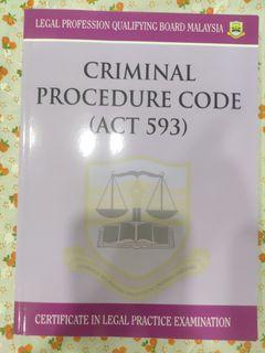 Criminal procedure code CLP brand new