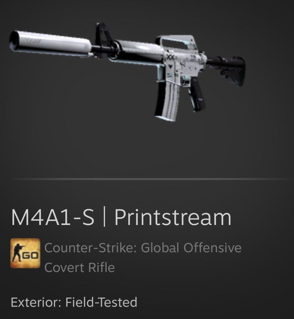CSGO M4A1S Printstream (FieldTested), Video Gaming, Gaming Accessories, InGame Products on