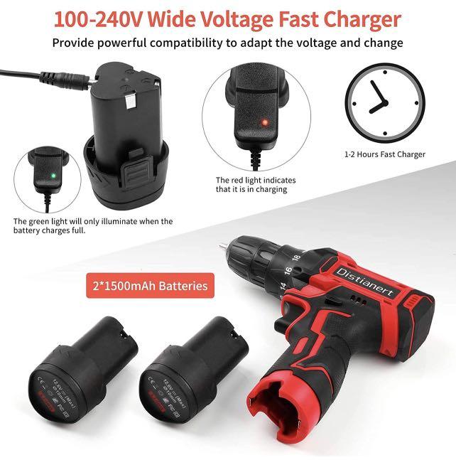 Distianert cordless best sale drill driver 21v