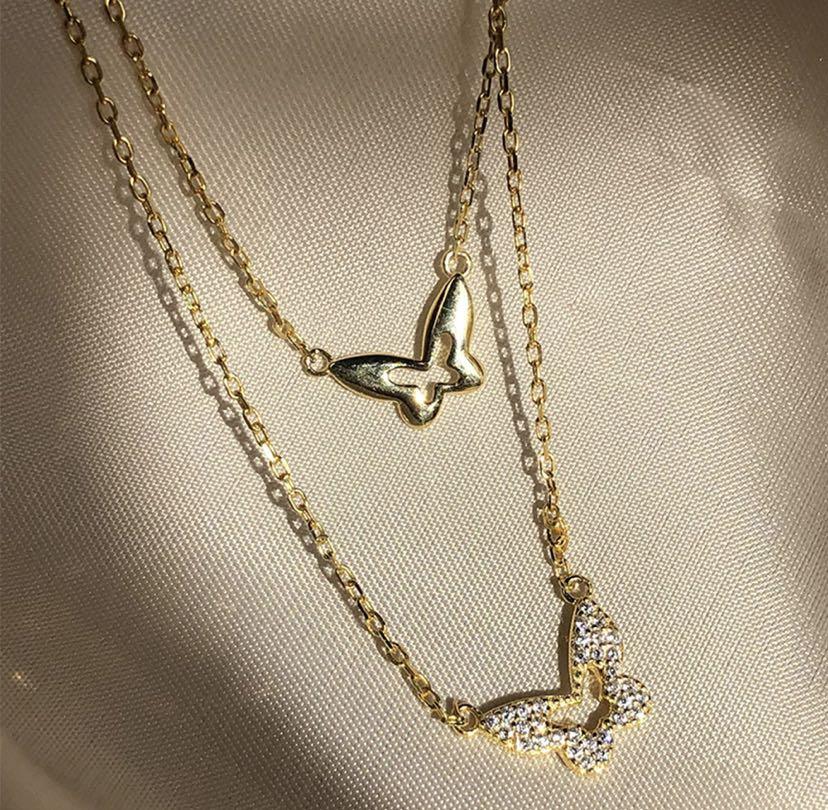 Chain with clearance butterfly pendant