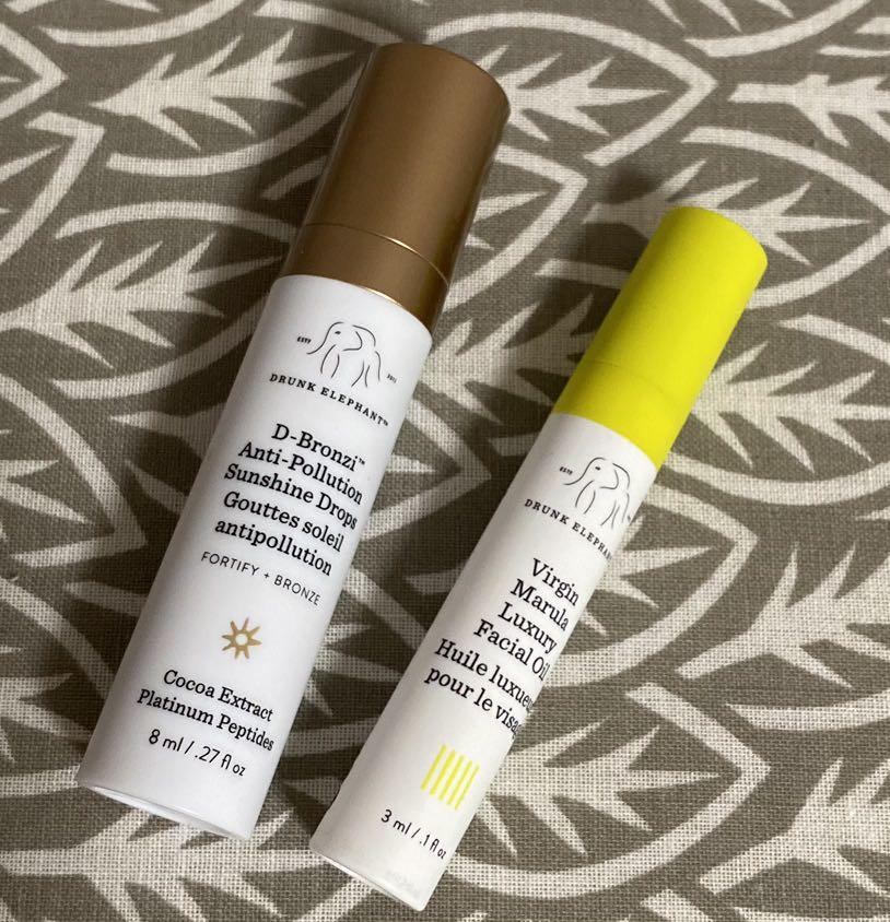 Drunk Elephant Virgin Marula Luxury Facial Oil (3ml) and DBronzi™ Anti