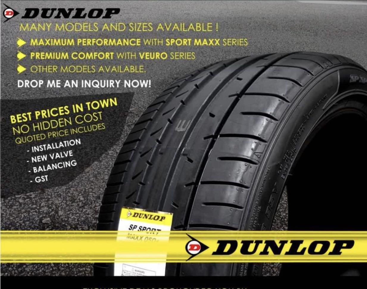 Dunlop store tyres prices