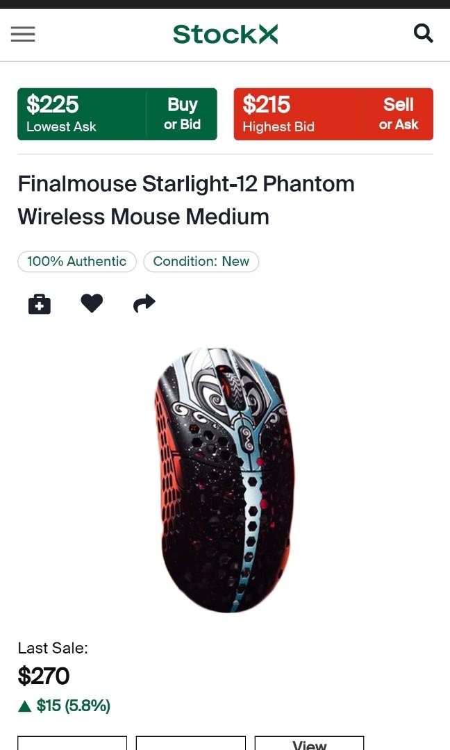 Finalmouse Starlight Phantom, Computers  Tech, Parts  Accessories, Mouse   Mousepads on Carousell