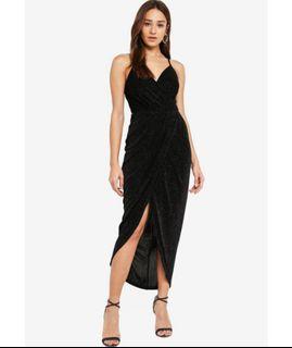gail glitter jersey dress