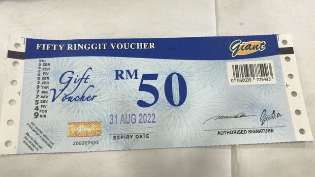 Giant voucher for sale, Tickets 