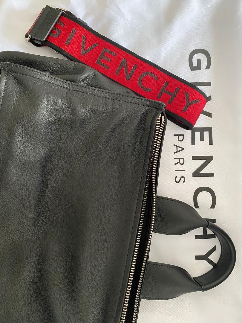 Givenchy 4G Pandora Messenger Bag in Leather with red sling