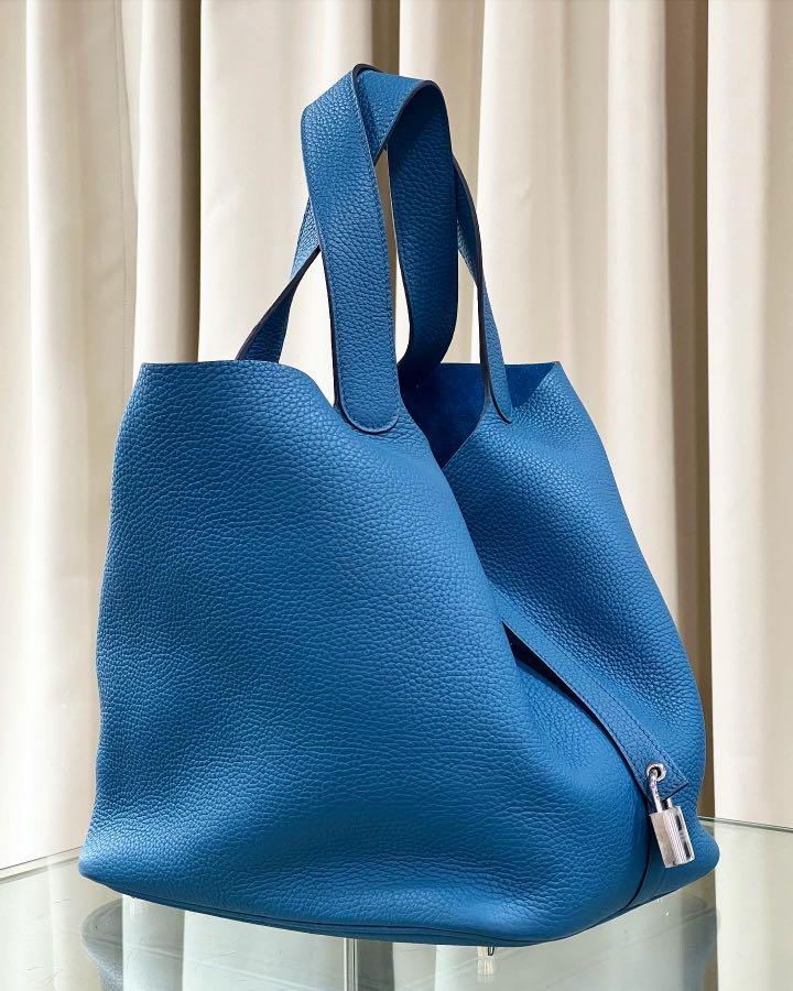 Hermes Bleu Izmir Picotin Lock Bag 26 GM Bag, Luxury, Bags