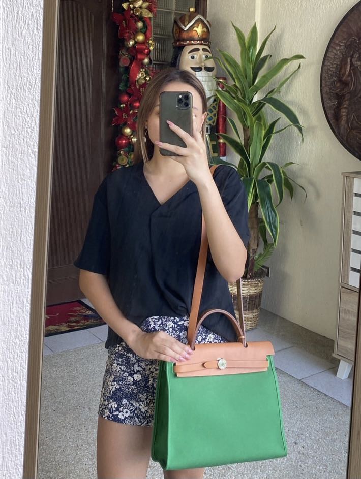 Hermes herbag green shop