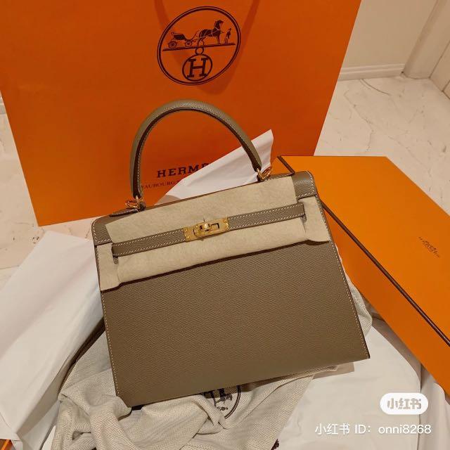 Hermes Kelly 25 Sellier Etoupe Epsom GHW, Luxury, Bags & Wallets on  Carousell