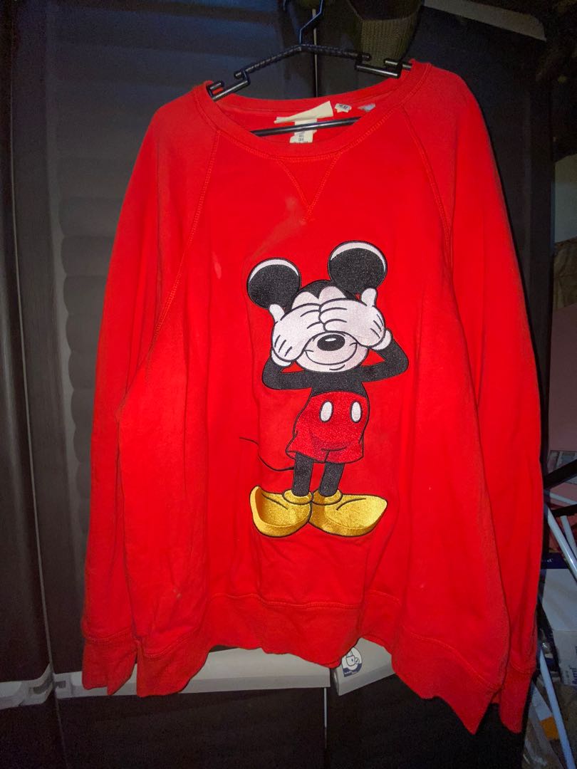 mickey mouse red sweatshirt
