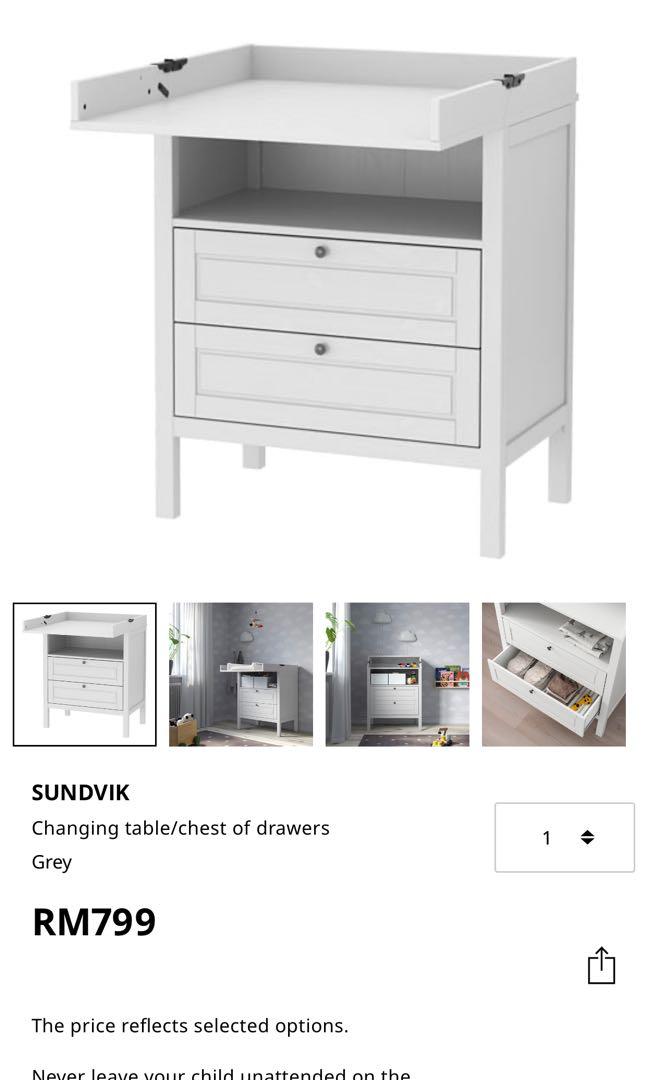 Ikea sundvik store changing table recall
