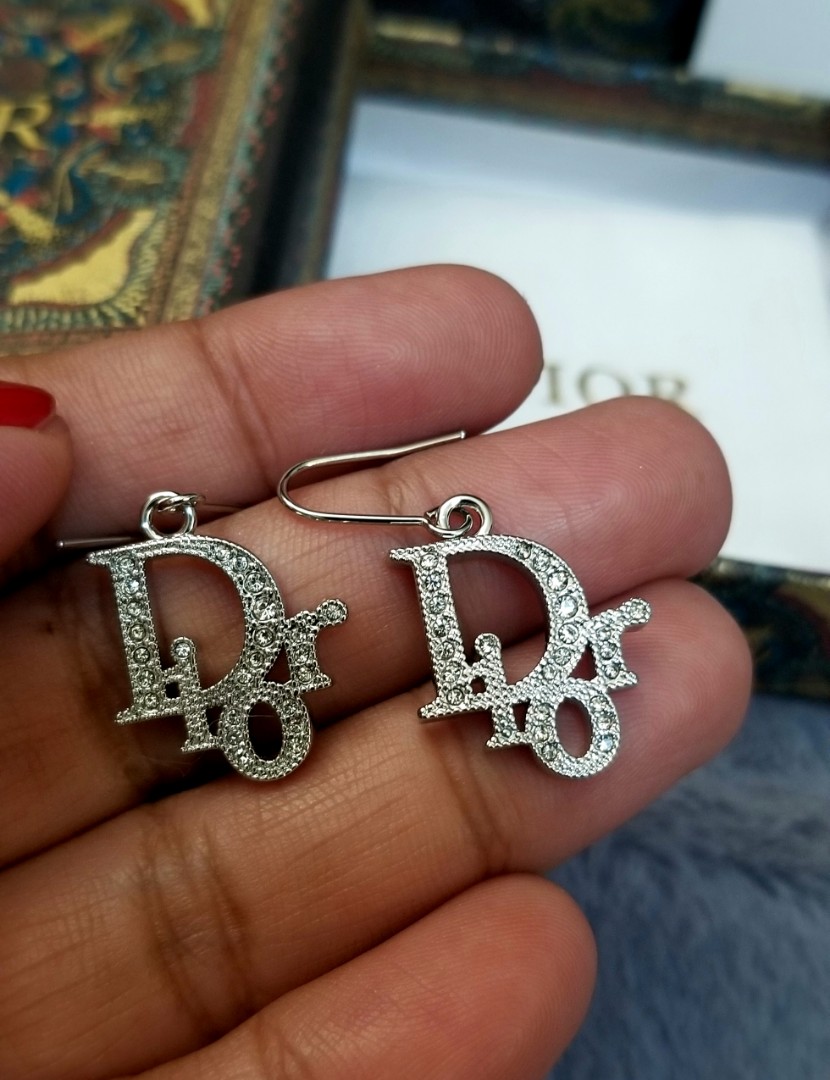 Dior earrings silver store