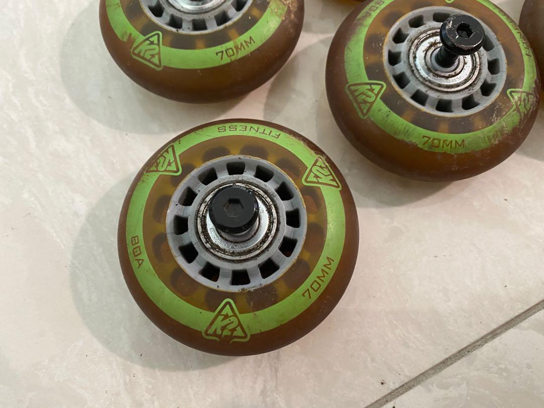 k2 rollerblades wheels, Sports Equipment, Sports & Games, Skates