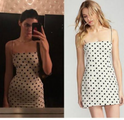 KENDALL JENNER LIMITED EDITION MINI POLKA DOT DRESS INNER Small