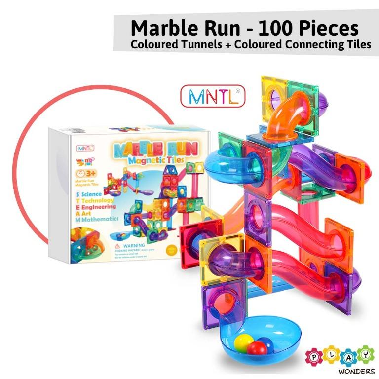 MNTL- Magnetic Marble Run (100 Pieces), Babies & Kids, Infant Playtime ...